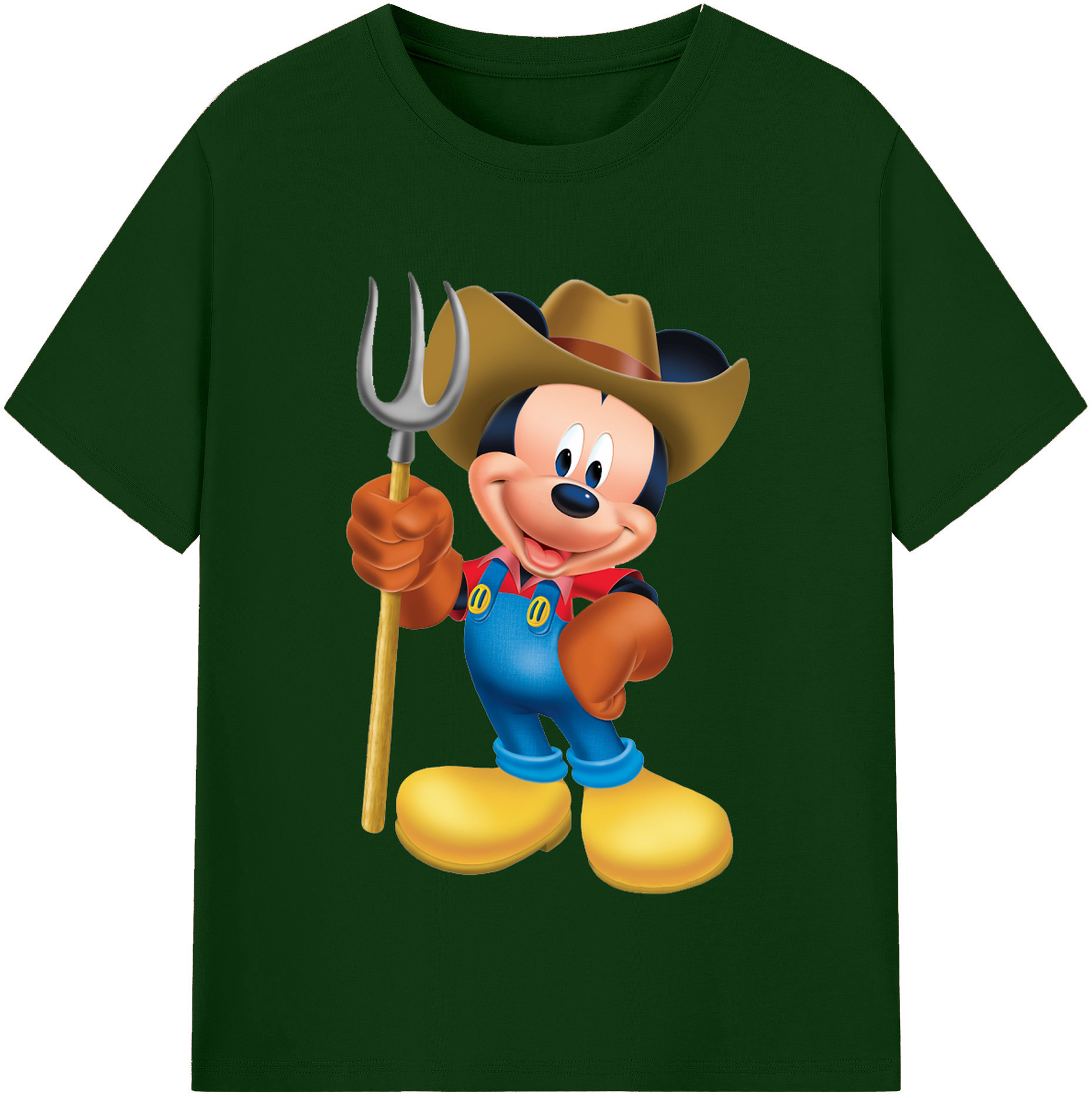 （画像用） ミッキーマウス Mickey Mouse 綿100％半袖Tシャツ（フロントプリント）
